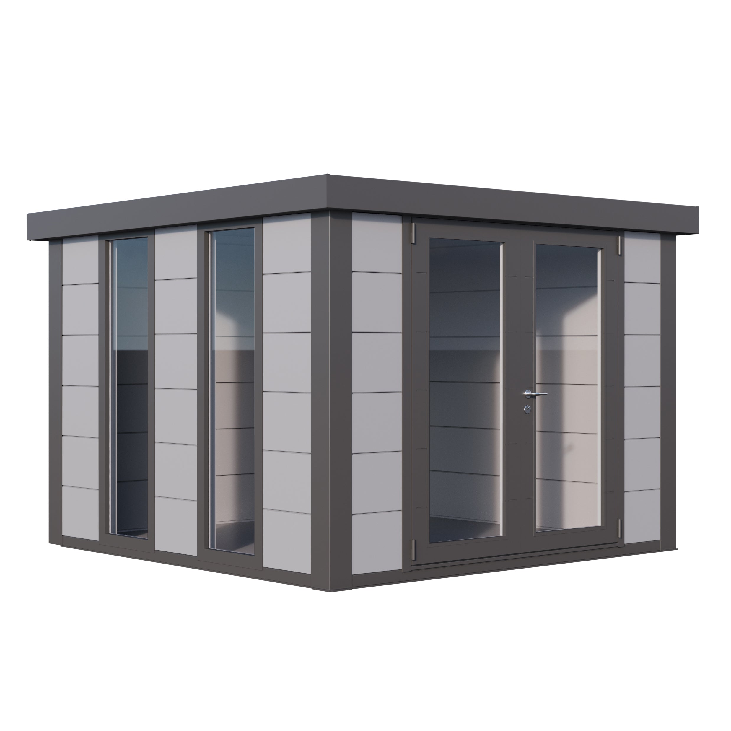 Luminato 3030 Steel Kit Garden Room Building - Light Grey
