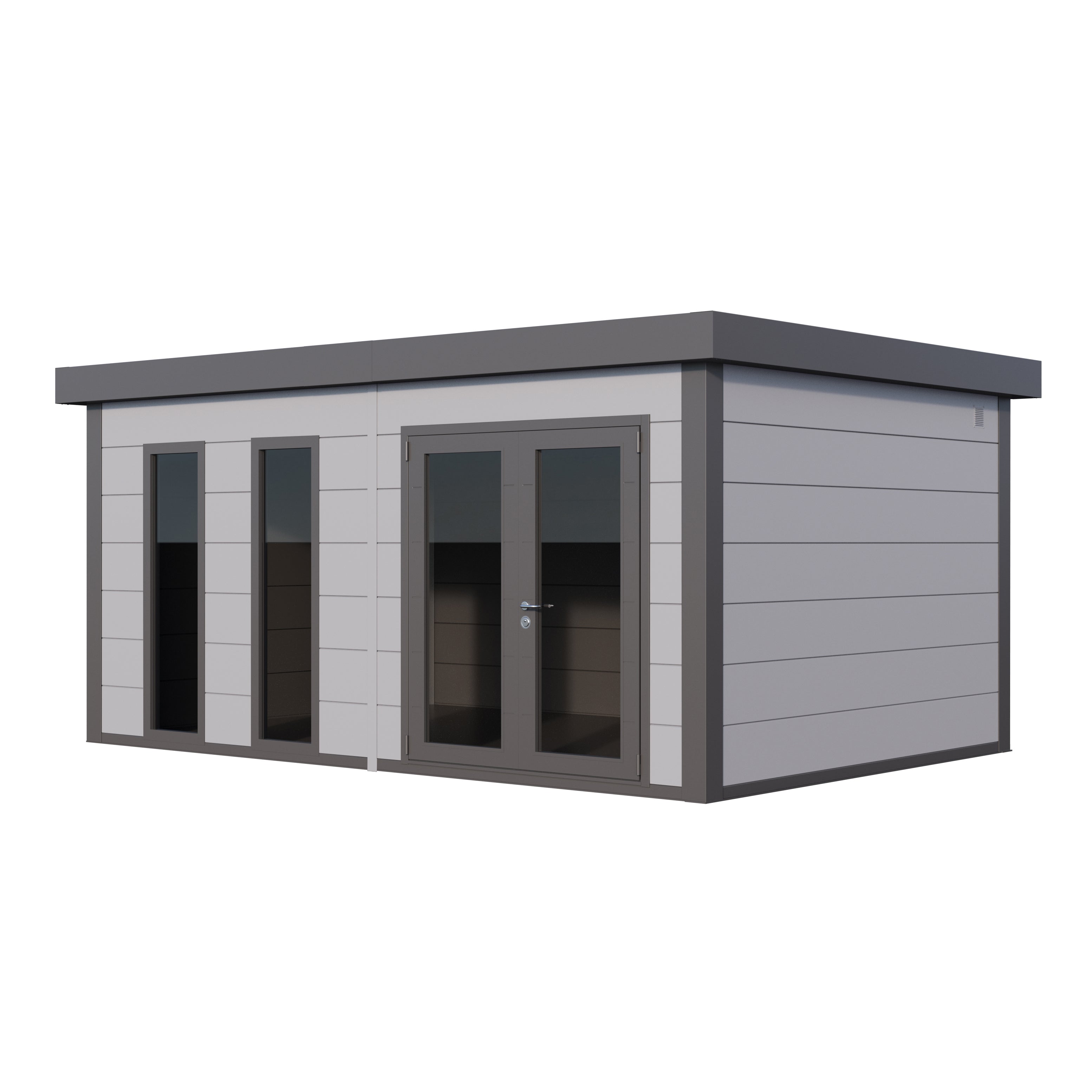 Luminato 5436 Steel Kit Garden Room Building - Light Grey