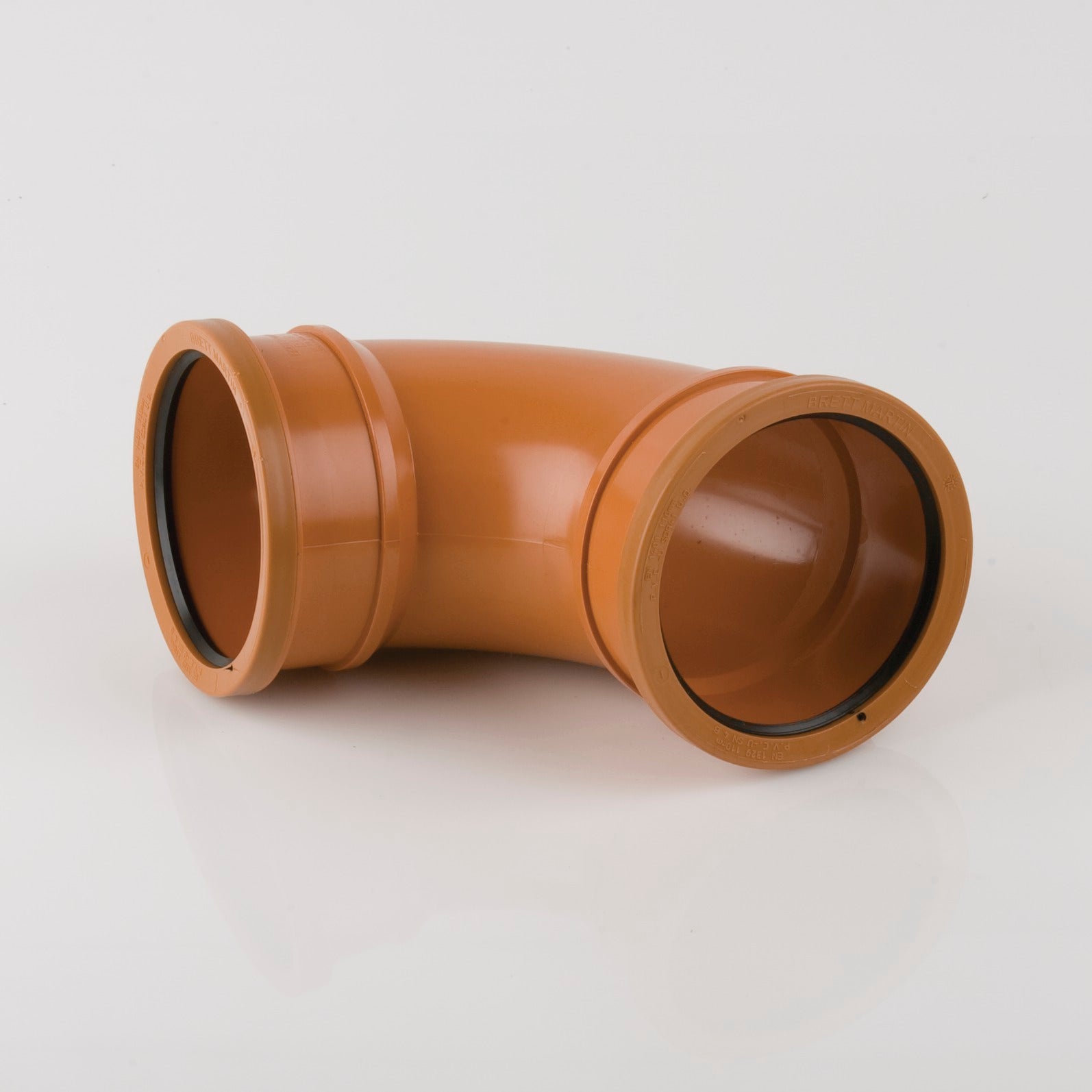 87.5 Degrees 110mm Double Socket Pipe Bend (Terracotta Orange)