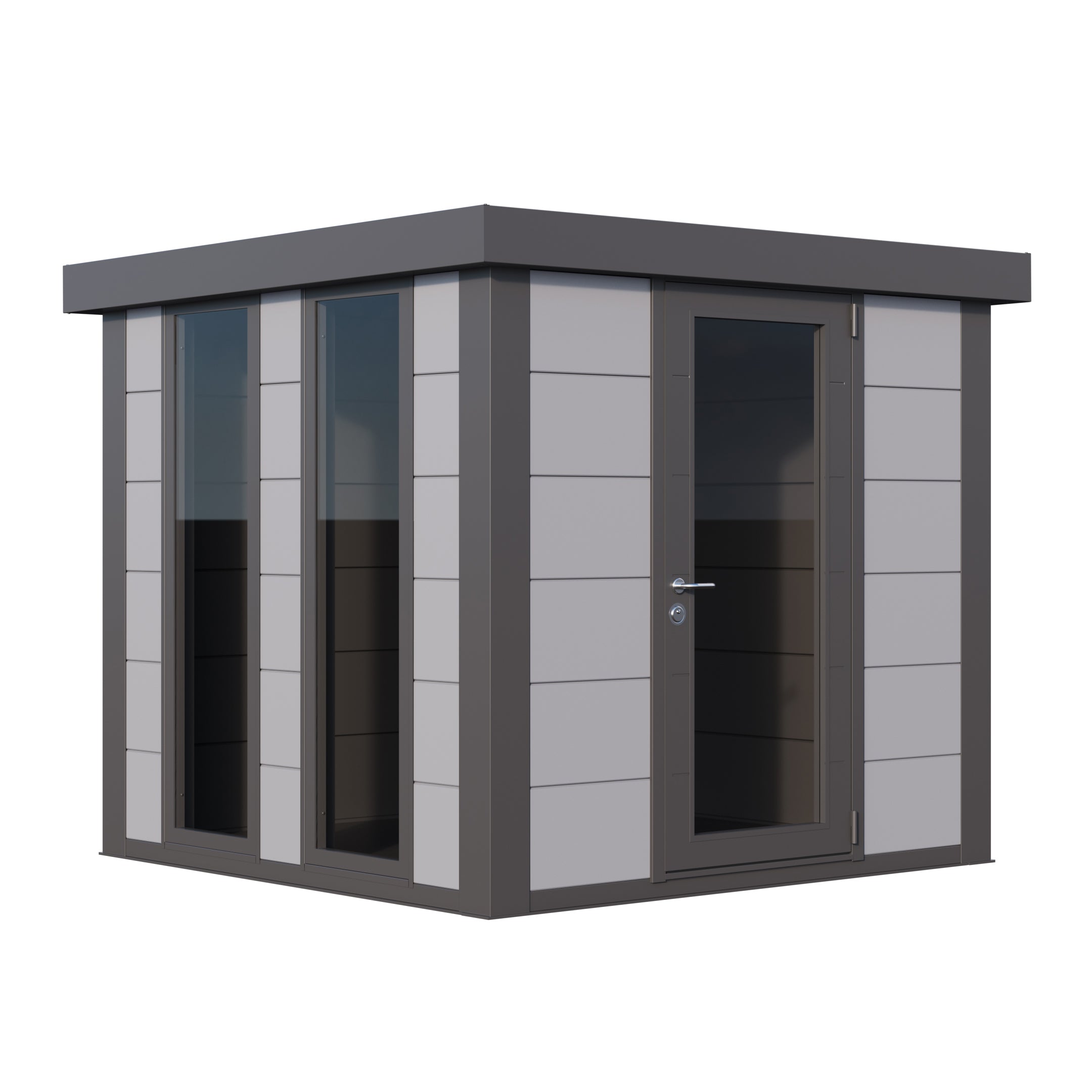 Luminato 2424 Steel Kit Garden Room Building - Light Grey
