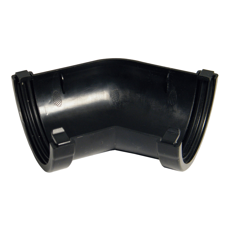 135&deg; Mini-Line Gutter Angle (Black) - Horizon Plastics Online