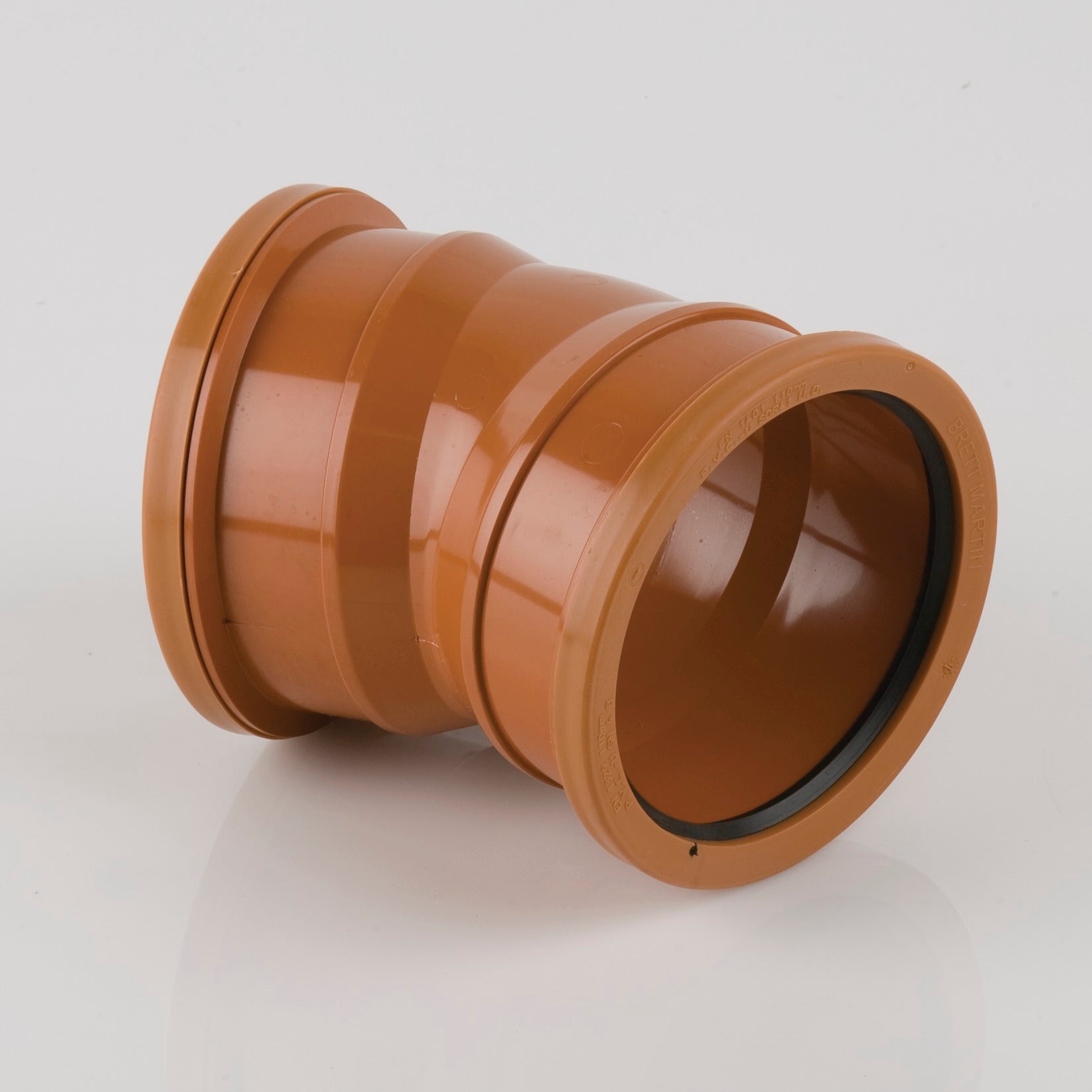 22.5 Degrees 110mm Double Socket Pipe Bend (Terracotta Orange)