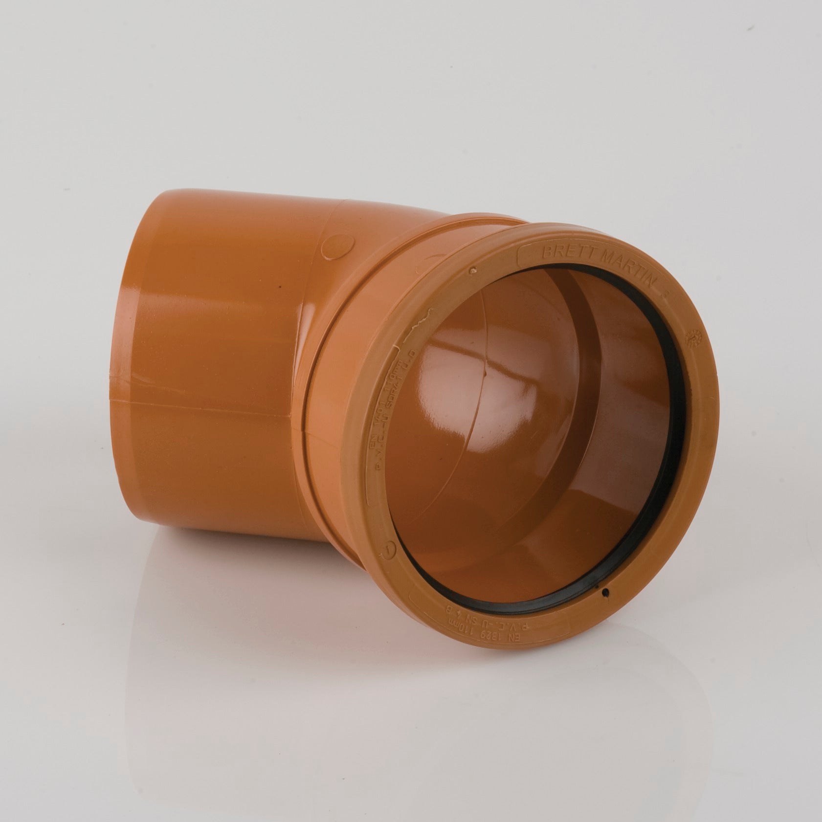 45 Degrees 110mm Single Socket Pipe Bend (Terracotta Orange)