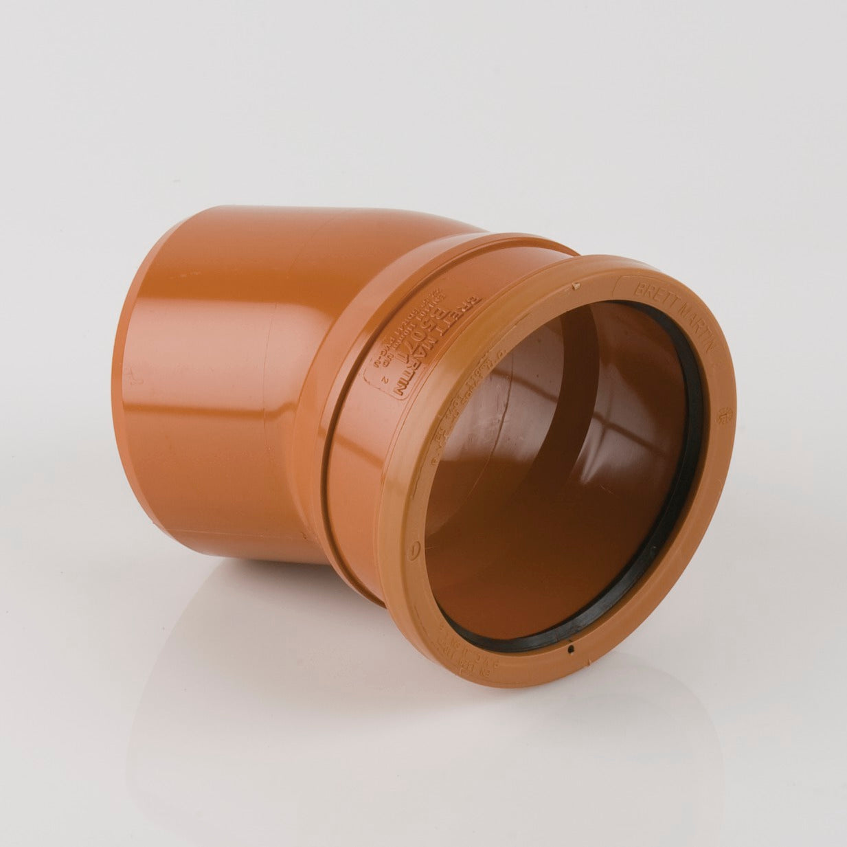 22.5 Degrees 110mm Single Socket Pipe Bend (Terracotta Orange)