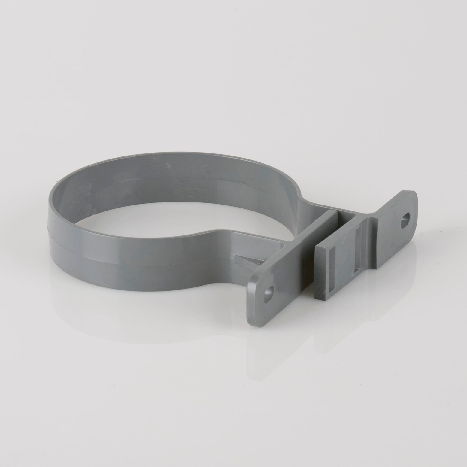 Industrial Double Fixing Downpipe Bracket (Grey) - Horizon Plastics Online