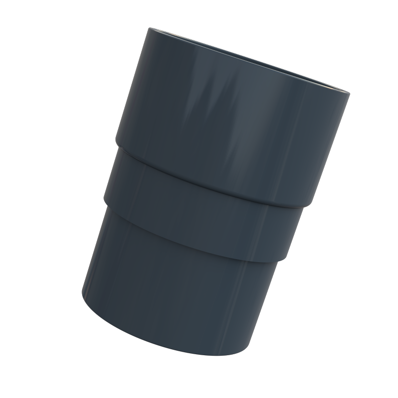 Round Pipe Socket (Anthracite Grey) - Horizon Plastics Online